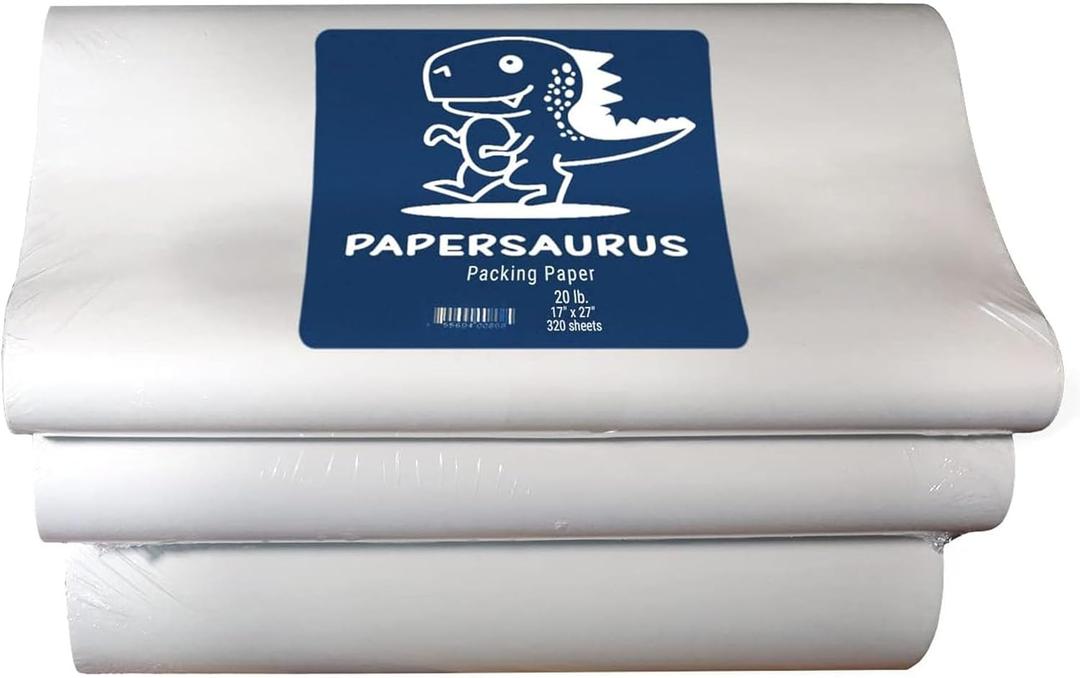 Newsprint Packing Paper - 20 lbs, 640 Sheets - Perfect for Moving, Packing, and Shipping - 17" x 27"