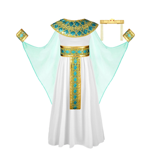 Liitrsh Halloween Kids Egyptian Costume Set Women Cos Egypt Dress for Girls Egyptian Costume Queen Accessories M