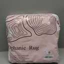 Flatwoven High Traffic Area Rug 4x6, Sound Dampening Non Slip Acoustic Piano Floor Covering, Non Slip, Stain Resistant, Washable Area Rugs for Living Room, Bedroom (Ivory, 4x6) (Ivory/Pattern 7)