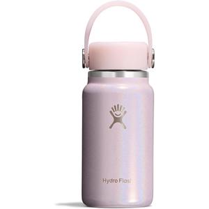 Hydro Flask Micro Bottle - Leak Proof Purse or Pocket Flask - Insulated Mini Water Bottle 6.7 Oz Glimmer Pink