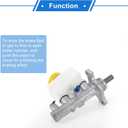 Brake Master Cylinder with Reservoir No.26401-AG031 for Subaru Forester 2008-2013 Hydraulic Master Cylinder Aluminum Alloy,Plastic 1 Pc