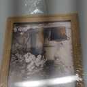 Krtoni Framed Farmhouse Vintage Canvas Wall Art, Country Floral Daisy Picture Wall Decor, White Jasmine Flowers and Rust Kettle Poster Print for Living Room Bedroom Bathroom Rustic Decor 10''L x 8''W