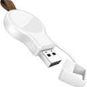 NEWDERY Charger for Apple Watch Portable iWatch USB Wireless Charger, Travel Cordless Charger with Light Weight Magnetic Quick Charge for Apple Watch Ultra2/1 Series 10 9 8 7 6 5 4 3 2 1 SE, White