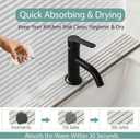 Stone Faucet Mat for Kitchen Sink, 23.6" Absorbent Diatomite Fast Drying Faucet Mat, Stone Quick Dry Sink Splash Guard for Kitchen, Bathroom Counter, Light Gray