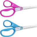 4 x Stanley 5” Kids Scissors, Blunt Tip, Safety, Comfortable, For Left and Right Handed Use, For Office School Student Crafts, Assorted Colors, 2 Pack