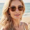 4 Pack Progressive Reading Sunglasses for Women Men, No Line Square Multifocal Sun Readers UV400 Protection
