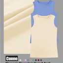 Cunno 2 Pack Women's Sleeveless Tank Tops, Casual Loose Fit T Shirts Solid Color Tunic Crew Neck Summer Shirts Tee (XL)