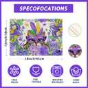 3 x XCHI Mask Cat Iris Fleur De Lis Flowers Mardi Gras Placemats Set of 4 Carnival Table Mats for Masquerade Party Home Kitchen Dining Table Decorations 12x18 Inch
