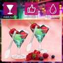 Yinkin 25 Cups and 25 Spoons Plastic Martini Glasses Disposable Cocktail Glasses Mini Martini Plastic Cups Dessert PVC Shot Unbreakable with Spoons for Weddings Party Wine Food (Clear,2 oz)