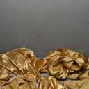 4Pcs Satin Sheet Set Queen Size Ultra Silky Soft Gold Satin Queen Bed Sheets with Deep Pocket, 1 Fitted Sheet, 1 Flat Sheet, 2 Envelope Closure Pillowcases