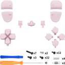 EXtremeRate Replacement Full Set Buttons Compatible with ps5 Edge Controller, Cherry Blossoms Pink D-pad Share Options Home Face Buttons R1 L1 R2 L2 Triggers Compatible with ps5 Edge Controller