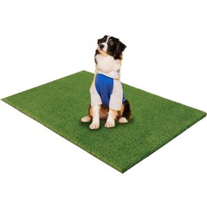 Reusable Potty Training Grass Mat for Dogs - 19.7 X 39.4 Inch Artificial Turf with Drainage Holes, Washable Dog Potty Pad for Indoor & Outdoor Use, Easy to Clean, Durable & Long-Lasting