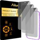 Ailun 3 Pack for iPhone 17 Pro Max Privacy Screen Protector [6.9 inch] with installation frame, Anti Spy Private Tempered Glass Anti-Scratch Case Friendly