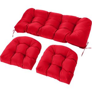 3-Piece 4-Inch Wicker Cushion Set, Waterproof Loveseat Cushions Red
4‑Inch Thick, Waterproof & Fade‑Resistant 3‑Piece Set for Most Patio Furniture. Vacuum‑Packed, easy to clean