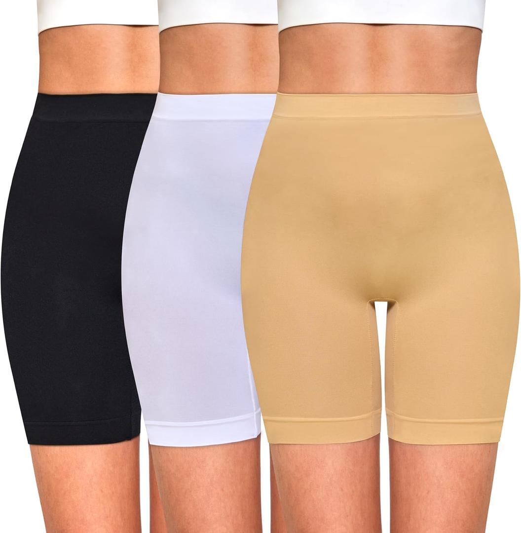 Slip Shorts for Women Under Dresses Anti Chafing Boyshorts Seamless Smooth Shorts (M)
