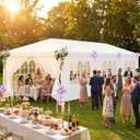 HOTEEL 10x30FT Party Tent with 8 Removable Sidewalls for Parties, Carpas para Fiestas Easy Set up, Weddings, BBQ, Baby Shower, Waterproof Outdoor Event Canopy, Patio Camping Gazebo, White