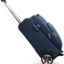 ROPLUS Laduga Softside Expandable Luggage with Large Steel Wheels Carry-On Luggage Suitcase (Blue, 21-Inch)
