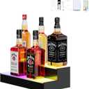 Dethan 2 Tier 15 Inch Liquor Bottle Display Shelf - Wine Racks with Multi-Color, Acrylic Bar Shelves for Commercial Clubs