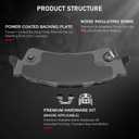 cciyu D785 D792 Ceramic Front Rear Brake Pad Set Fit For Chevy Astro,Avalanche,1500,Silverado,1500 HD,Suburban,1500,Tahoe,For GMC Safari,Sierra,1500,Sierra,1500 HD,Yukon,Yukon XL,1500