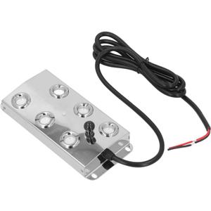 Water Mister Fogger, 1.5m Cable Ultrasonic Water Pond Fountain Fogger Stainless Steel 6 Heads Quiet Ultrasonic Mist Maker for Landscape Garden DC45-48V