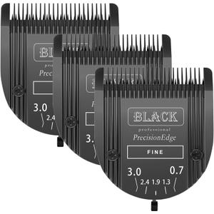 Audoc Adjustable 5 In 1 Blades Dog Grooming Blades Compatible with Wahl Animal Clipper Arco, Bravura, Chromado, Creativa, Figura, and Motion Pet, Dog, and Horse (BLACK/3PC)