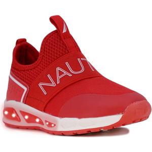 Nautica Kids Light Up Flashing Sneaker Athletic Running Shoes Lace-Up/Bungee/Slip-on |Boy - Girl|(Little Kid/Big Kid) Kappil Parks Neave Lights (5 Toddler, Red Lights-alois)