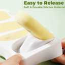 Silicone Popsicle Molds Set, Cakesicle Molds Silicone, Cake Pop Molds, Ice Cream Molds with 100 Wooden Sticks and 100 Bags, BPA Free (Large Size)