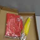 2 Set Porch Goose Outfit Raincoat and Umbrella Spring Lawn Porch Goose Cloth Costume Raincoat Outfits for Spring Outdoor Patio Yard Lawn Decoration(Red and Yellow,17 Inches, Classic Style)