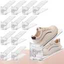 FENRUNXU Shoe Slots Organizer for Closet,12PACK Shoe Stacker Shoe Rack Organizer for Closet Space Saver Storage Shoe Holder Organization(Transparent)