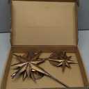 Pinkunn 3 Pcs Christmas Table Decorations Metal Primitive Rustic Bethlehem Star Set Bronze Rusty Star Tabletop Centerpiece Decor for Xmas Party Vintage Farmhouse Mantel Fireplace Table Supplies