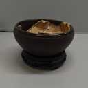 Ceramic Lotus Pot with Base 7.08In Non-Porous Hydroponic Planter for Water Lily Daffodil Flower Indoor Outdoor Garden Decor