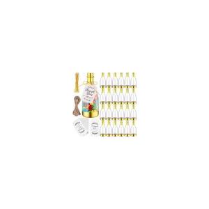 Gerrii 50 Pcs Metallic Mini Champagne Bottle Candy Container Shaped Jars Gold Plastic DIY Favor Candy Bottle Wedding Party Favor Containers with Gift Tags Gold Strings and 65.6ft Rope Gerrii 50 Pcs Metallic Mini Champagne Bottle Candy Container Shaped Jars Gold Plastic DIY Favor Candy Bottle Wedding Party Favor Containers with Gift Tags Gold Strings and 65.6ft Rope