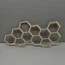 Silipull 2 Pcs 22 x 12 Inch Large Wood Honeycomb Decoration Honeycomb Wall Decor Wood Hexagon Decor Bee Wall Hanging Decoration for Living Room Garden Bedroom Office Home Party(Wood Color)