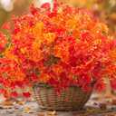 16 Bundles Artificial Fall Flowers No Fade Faux Autumn Plants, Fake Indoor Outdoor Greenery for Thanksgiving Table Centerpiece Christmas Wedding Party Home Garden Fireplace Dcor