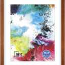RPJC 14x18 Solid Wood Poster Frames Display Pictures 11x14 with Mat or 14x18 Without Mat for Wall Mounting Hanging Picture Frame Brown