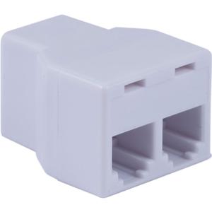 Power Gear White Duplex 4P4C in-Line Adapter, Extender for Home or Office, Ideal Used with Answering Machine, Modem, Fax Machine, 76570, 1 Pack