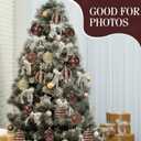 Soulchen 24 Pcs Christmas Balls Ornaments 3.15'' Vintage Hanging Christmas Tree Decor Ball Set for Xmas Tree Decorations Party Home (Dark Brown)