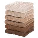 Unnivoll Muslin Burp Cloths Baby 12''X12'', Baby Washcloths 6 Pack, 100% Cotton Baby Wash Cloths Absorbent and Soft for Newborn Infants Kids Boys Girls - Gradient Brown