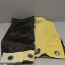 Estelar Textiler Yellow and Black Ombre Blackout Curtains 54 Inch Length, Full Room Darkening Gradient Drapes for Kitchen, Thermal Insulated Grommet Curtains for Short Window, 42Wx54L,2 Panels