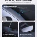 2025 Ice-Shield Car Windshield Sun Shade [100% Sun Block, 4th-Gen Cooling Tech] Reflective Heat Insulation, Portable Foldable Front Window Sunshade Umbrella for Compact Sedans - Universal Fit 53"x29"