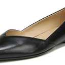 Naturalizer Women's Havana Pointed Toe Slip-On Ballet Flat (10 Wide, Black Leather)