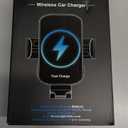 Wireless Car Charger, Fast Charging Phone Holder 3 in 1 Phone Mount Auto Clamping Car Accessories Compatible with iPhone 17 16 15 14 13 12 11 Xs XR, Samsung S23 Ultra S22 S21 S20/S10+ S9+ Note 9 (Black)