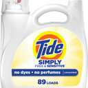 Tide Simply Liquid Laundry Detergent, Free & Sensitive Scent, 89 Loads, 117 fl oz