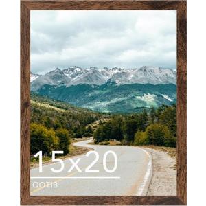 15x20 Picture Frame Deep Brown for Wall Hanging, Wood 15 x 20 Frame Poster Photo Frame for Wall Horizontally or Vertically, Deep Brown, 1 Pack