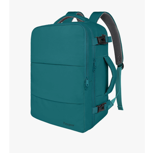 Taygeer Carry on Backpack for Men Women, Luggage Laptop Backpack for Airplane Travel with USB Charging Port, 35L Water Resistant Gym Weekender Bag for College Gift, Peacock Blue