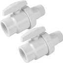 TonGass (2-Pack) 1.5" MIP x 1.5" FIP 2-Way Trimline Ball Valve Compatible with Hayward Pool Filter PN. SP0723- ABS Plastic Non-Corrosive Valves - Max. 50 psi Pressure Rating