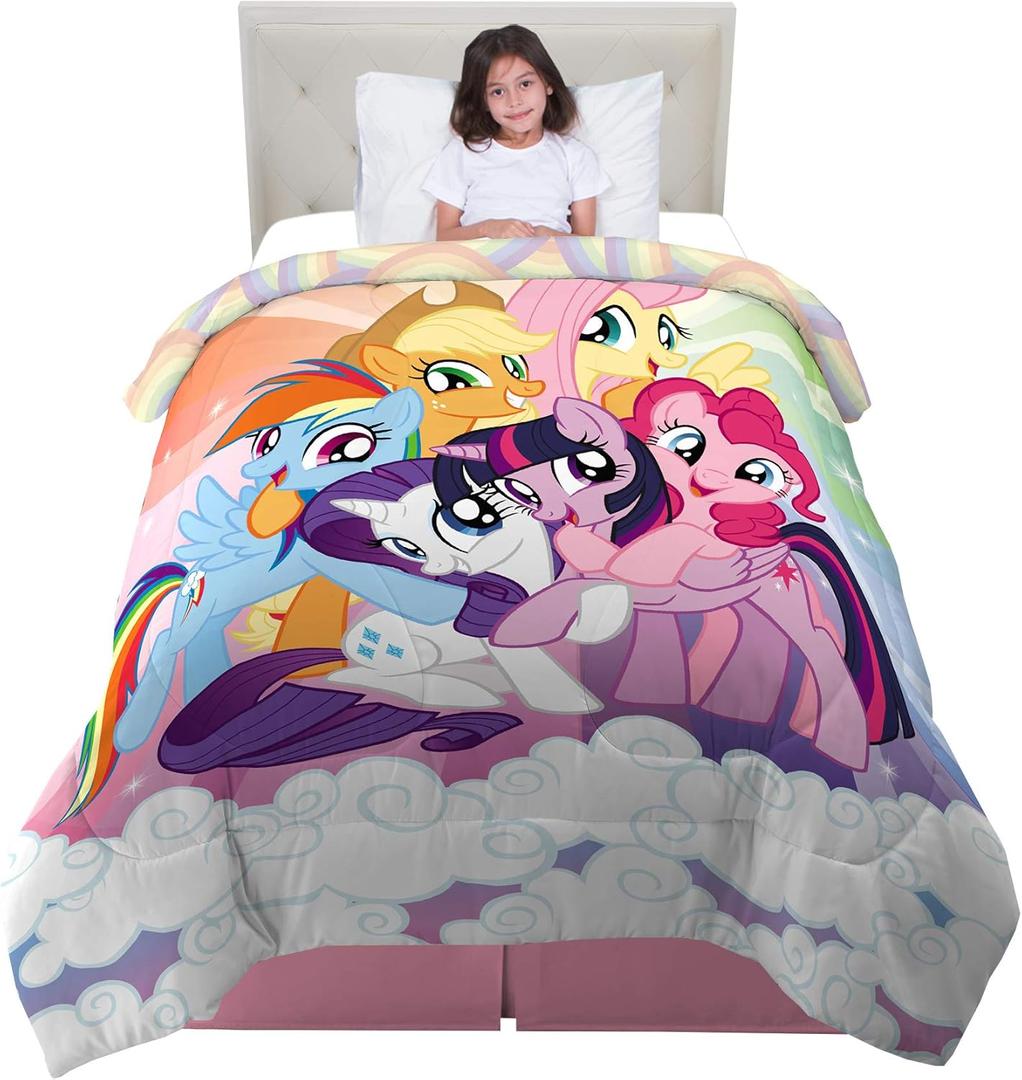 Franco Kids Bedding Super Soft Reversible Comforter, Twin/Full, My Little Pony