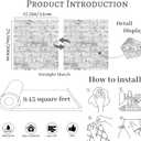 Brick Wallpaper Peel and Stick Wallpaper 17.3"x78.8" Vintage Faux 3D Brick Contact Paper White and Grey Self Adhesive Removable Wallpapers for Bedroom Textured Wall Paper for Fireplace Home Decorate