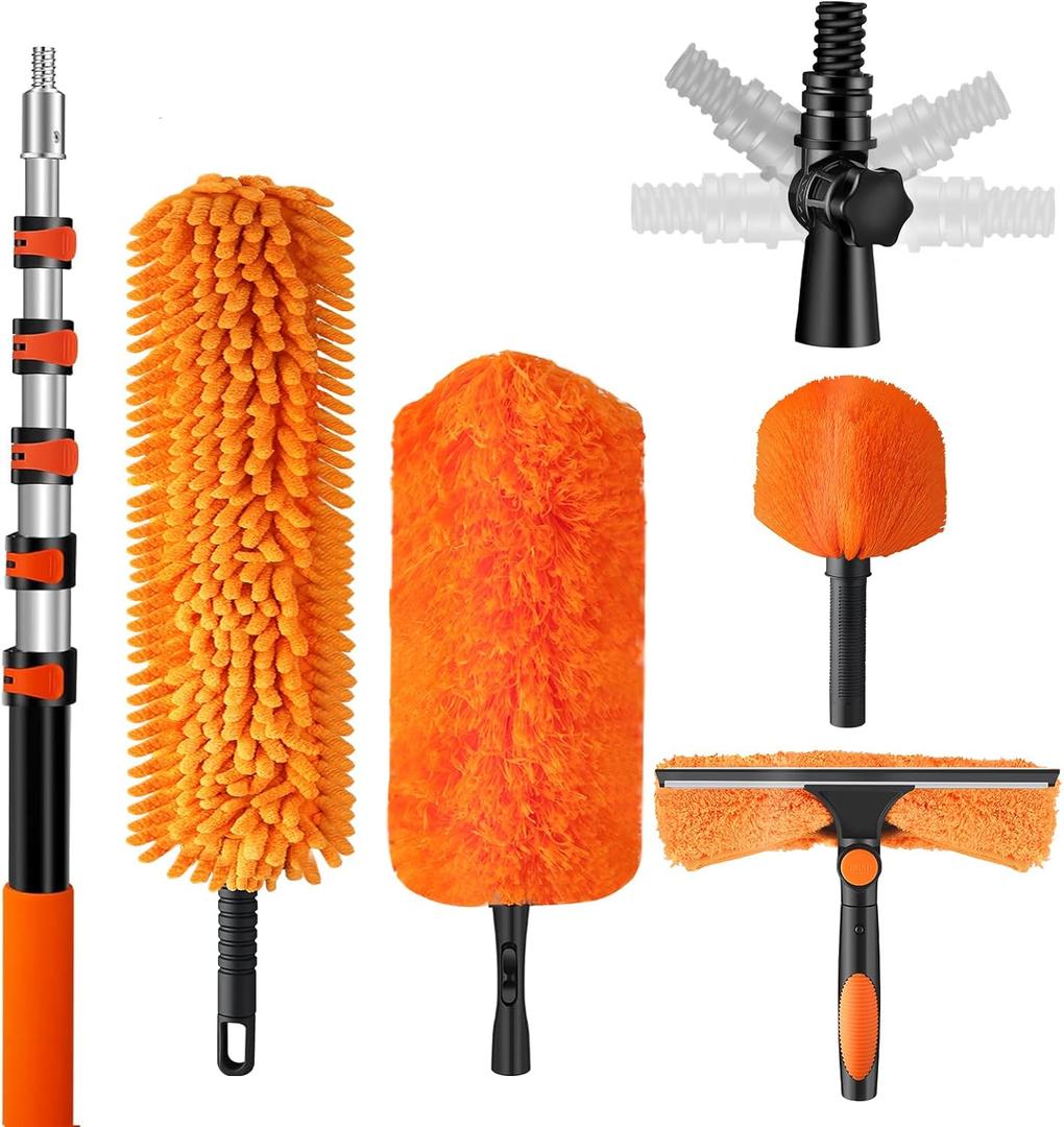 30ft High Reach Duster Kit with Extendable Pole,High Ceiling Duster Kit, 24 feet