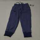 Dickies Women Scrub Pant Mid Rise Jogger with 5 Pocket and Elastic Waistband DK155 (X-Small Petite, Heather Navy)